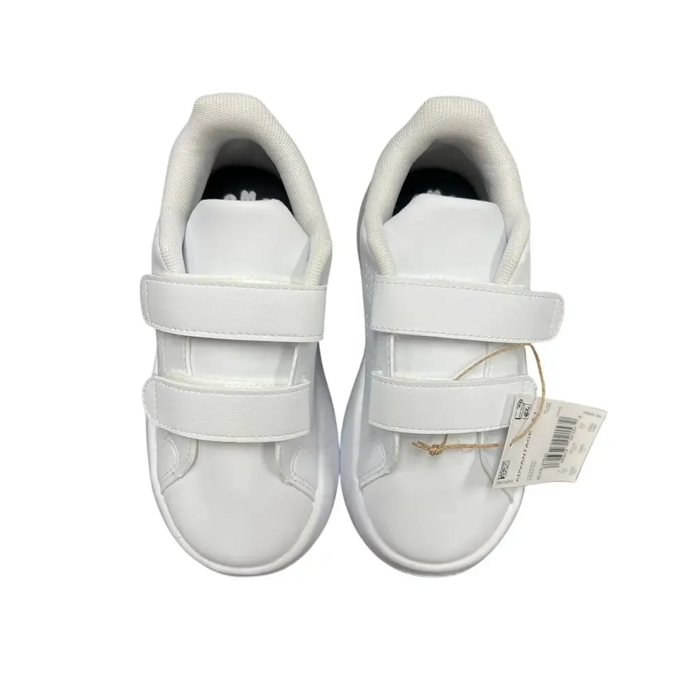 Adidas Kids Advantage Cloud Foam I Sneakers Size 10K White & Green New